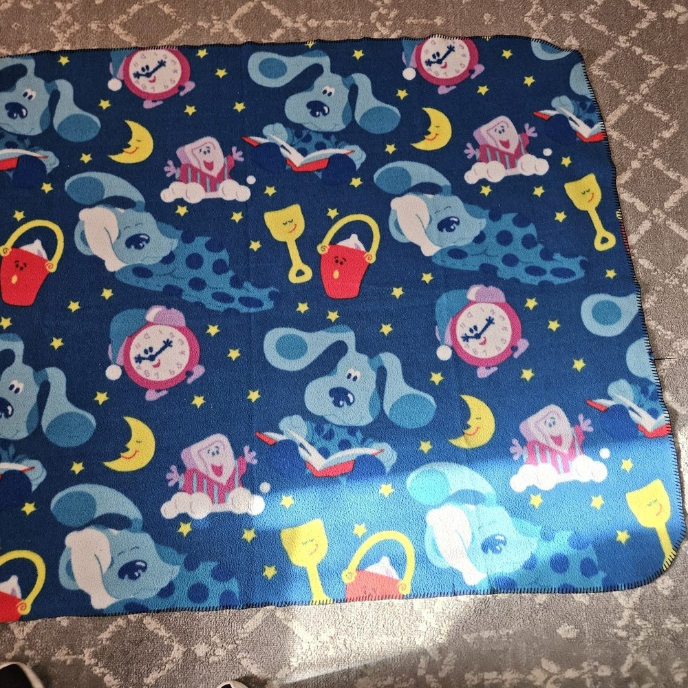 Vintage Blue's Clues Fleece Throw Blanket 60"x 45" Sleepy Time ~ - Picture 3 of 6